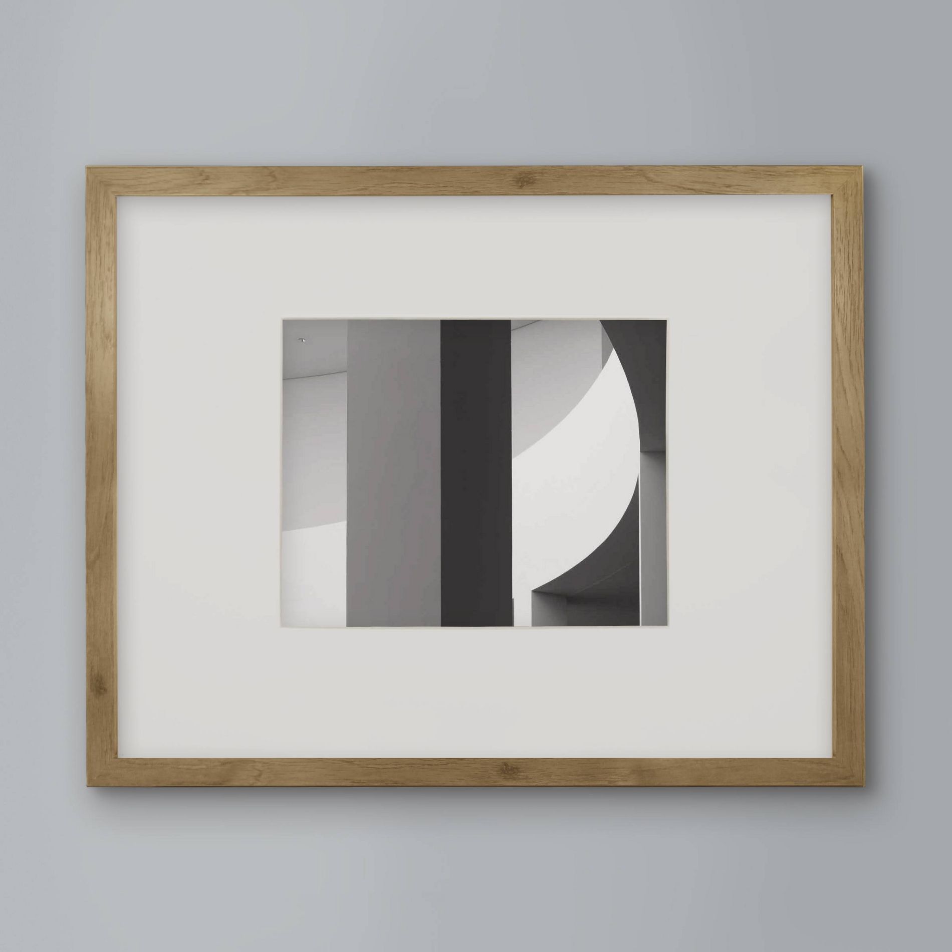 14" x 18" Matted to 8" x 10" Thin Gallery Frame with Mat - Threshold™: Modern MDF Wall Art Display, Acid-Free Beveled Mat