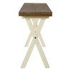 Albury Table White - OSP Home Furnishings: Farmhouse Flip Top, Seats 6, Cross Beam Legs - 2 of 4