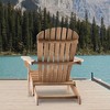 Maggift Patio Accent Chairs 2PCS, Folding Adirondack Chair, Wooden Decorative Lounge Furniture for Patio, Yard, Brown, 19.5"*31"*36" - 2 of 4