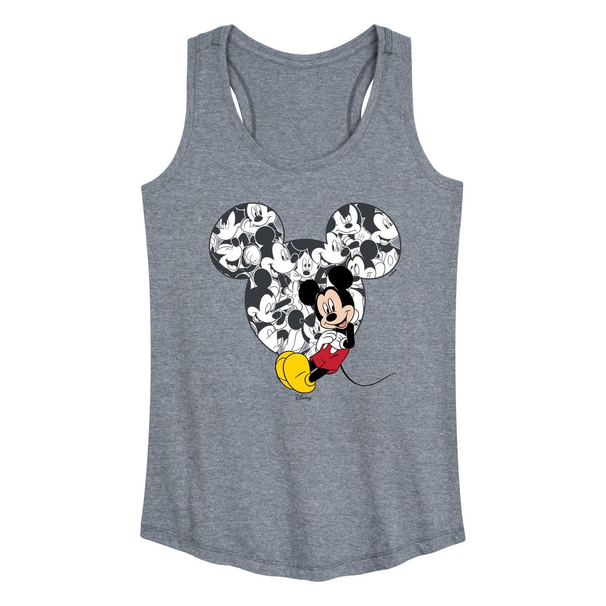 Women's - Disney - Mickey Ear Pattern Graphic Racerback Tank