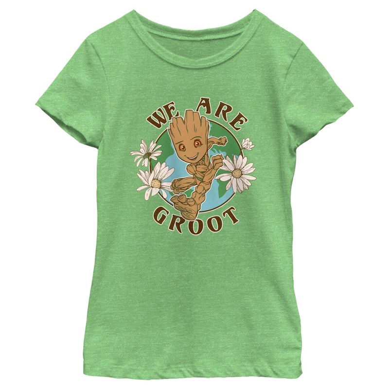 Girl's Guardians of the Galaxy Earth Day We Are Groot T-Shirt, 1 of 5