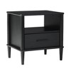 NicBex 15 inch Wide Nightstand with 1 Drawer,Side Table with Open Shelf and Wooden Legs,Bedside Table for Bedroom,Living Room,Black/Caramel/Walnut - 4 of 4