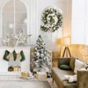 6FT Christmas Garland with Lights, Prelit Artificial Christmas Garland with Pine Cones, Cordless Xmas Garland for Fireplace Holiday Home Decorations - 2 of 4