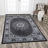 Vintage Neutral Washable Area Rug - Stain-Resistant Non-Slip Large Carpet for Living Room, Dining Room & Home Decor - 2 of 4