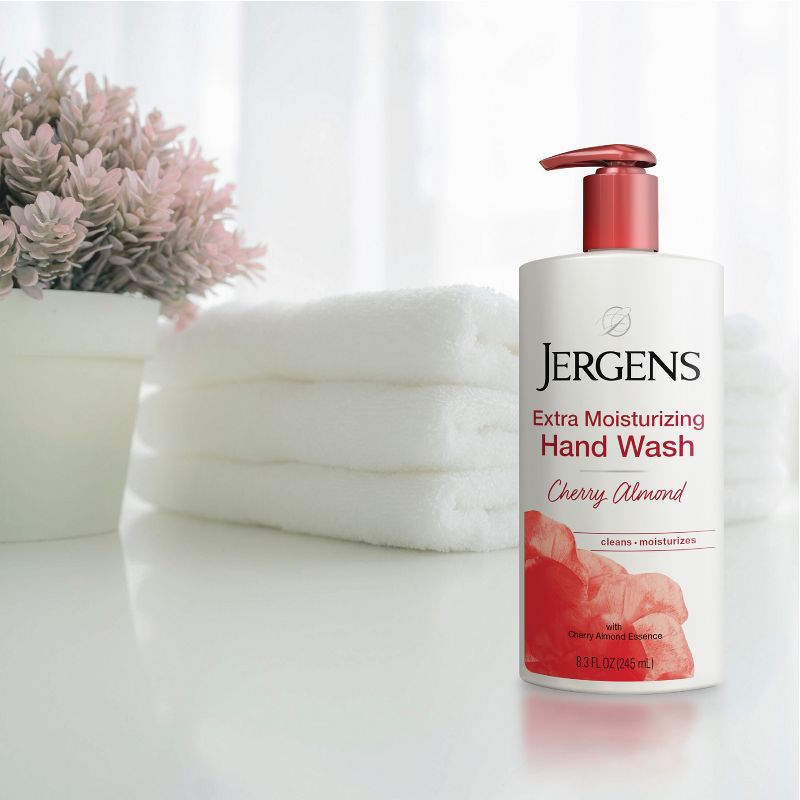 Jergens Extra Moisturizing Hand Wash Soap - Cherry Almond Scent - 8.3 fl oz, 3 of 10