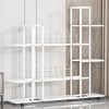 Corner Plant Stand with Wheels - Tall Tiered Shelf for Indoor/Outdoor Use, Multi-Tier Planter Holder for Balcony - 2 of 4