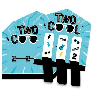 Big Dot of Happiness Two Cool - Boy - Blue 2nd Birthday Party Game Pickle Cards - Pull Tabs 3-in-a-Row - Set of 12 - 1 of 4