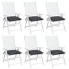 vidaXL Chair Cushions 6 pcs Anthracite 19.7"x19.7"x2.8" Oxford Fabric - 4 of 4