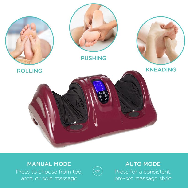 Best Choice Products Therapeutic Kneading & Rolling Shiatsu Foot Massager w/ High Intensity Rollers, Remote, 4 of 8