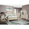 DOMETOUR Antique white Nightstand Bedroom 1pc Nightstand Solid wood Satin Knickel Knobs and Pulls - 4 of 4