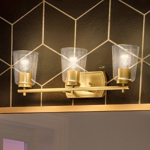 Urban Ambiance Luxury Traditional Bath Light 7.625''H x 23''W,  Satin Gold Finish,  Esperance Collection, UHP4147 - 1 of 4