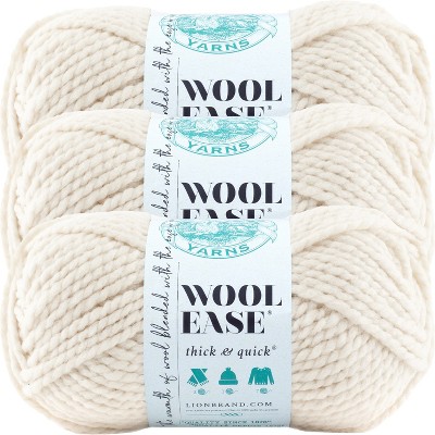 3 Pack) Lion Brand Wool-ease Thick & Quick Yarn - Butterscotch