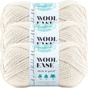 (3 Pack) Lion Brand Wool-Ease Thick & Quick Yarn - Fisherman - 1 of 3