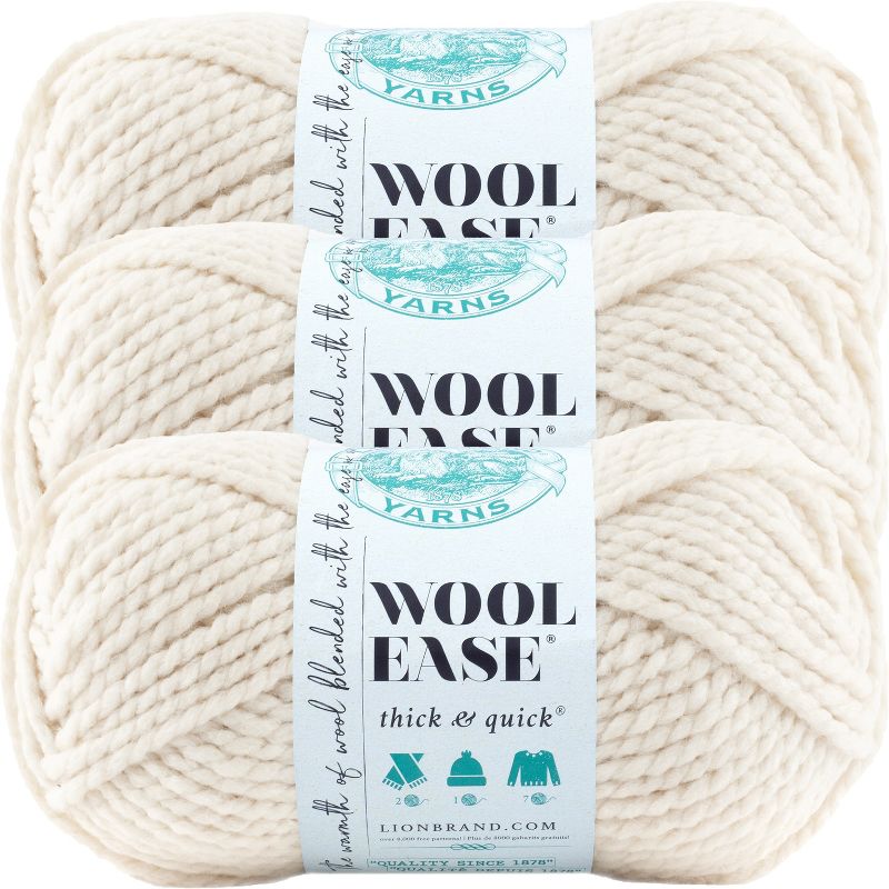 (3 Pack) Lion Brand Wool-Ease Thick & Quick Yarn - Fisherman, 1 of 4