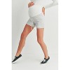 Hello Miz French Terry Over The Belly Lounge Maternity Shorts - 2 of 4