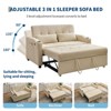 Sofa Bed Couch, Futon Sleeper Couches with Pull Out Bed, Convertible Sofa, Living Room 3 In 1 Loveseat Furniture, Lounge Sleeping Sofa - 3 of 4