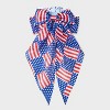 Americana Hair Bow Barrette - Red/White/Blue - 2 of 3