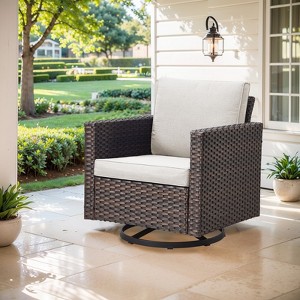 Outdoor Patio Swivel Chair Glider Chair with Removable