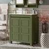 NicBex 24/30/36" Vintage Style Bathroom Vanity with Ceramic Sink,Matte Green Storage Cabinet for Bathroom,4"Faucet Hole(Faucet Not Included) - 3 of 4