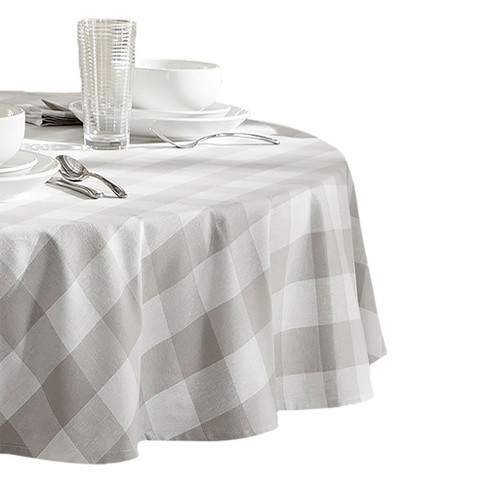 Grey and white deals tablecloth