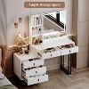 RUMSEM Large Vanity Desk with 3 Color Touch Screen Dimming Mirror - 2 of 4