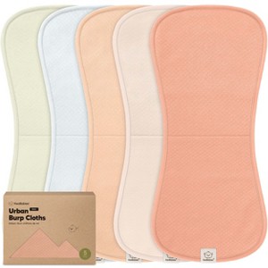 KeaBabies 5pk Organic Quin Baby Burp Cloths for Boys, Girls, Large Absorbent Cotton Burping Cloths for Babies, Newborns - 1 of 4