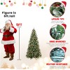 COWLOWN Pre-Lit Christmas Tree, 747 Snow-Tipped Branches with Red Berries & Pine Cones, Hinged Design & Metal Stand - 4 of 4