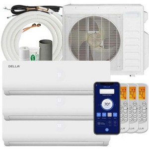 Split Air Conditioner 3-in-1 configuration35kW outdoor unit + 12kW+18kW +18kW indoor unit; 19 SEER2 refrigerant R454B 208/230V US standard - 1 of 4