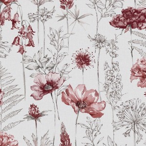 Floral Sketch Red Wallpaper - 1 of 4