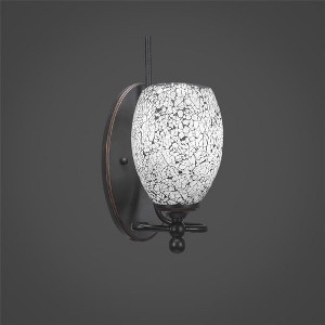 Toltec Lighting Capri 1 - Light Sconce in  Dark Granite with 5" Black Fusion Shade - 1 of 1