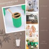 Evideco French Home Goods Elegant Toothbrush Holder with Bamboo Top - Modern Bathroom Organizer for Toothbrush & Toothpaste - 3 of 4