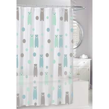 Happy Bears Shower Curtain Teal/Gray - Moda at Home