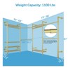 Timate L4 L Shape Garment Rack Clothes Rack , Expandable Industrial Pipe Clothing Rack, Wall Mounted Closet Organizer Large Wardrobe Closet - 3 of 4