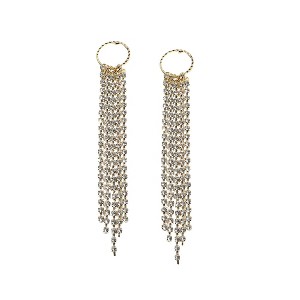 SOHI Women's Crystal Silver Party Drop Earrings - 1 of 4
