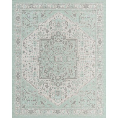 Mint Medallion 8' x 10' Rectangular Easy Care Area Rug