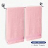 Cotton 2 Pack Bath Towel Set - 27x54 Inch, Luxurious Hotel Spa Quality, Highly Absorbent, Soft Dusty Rose Towels - 4 of 4