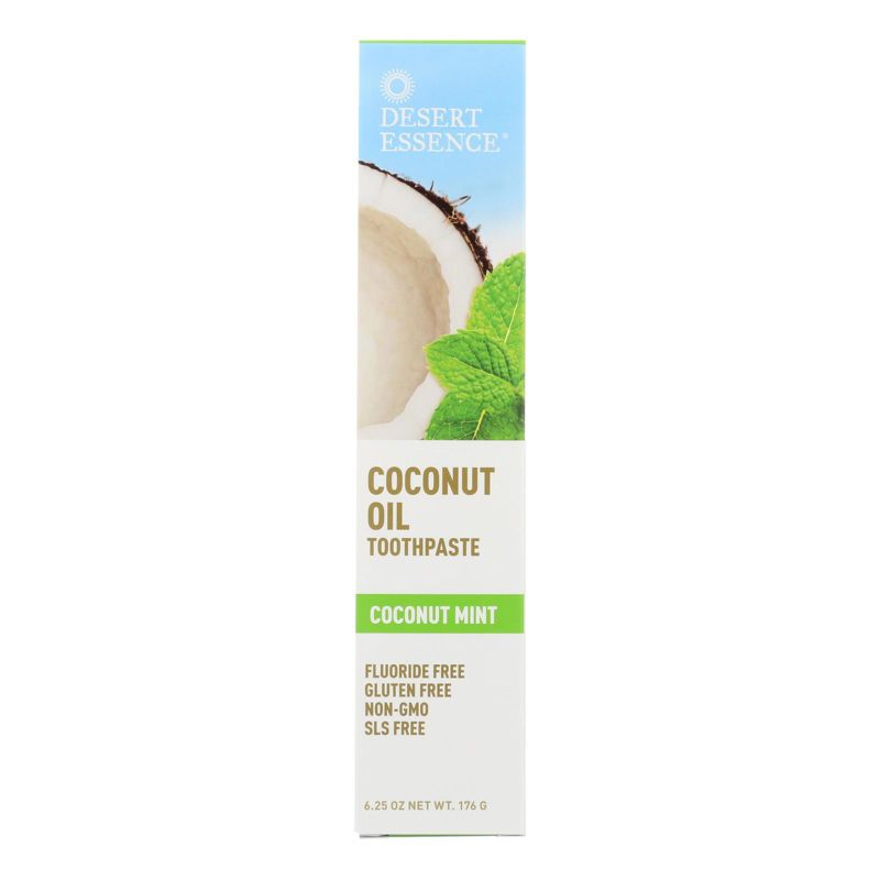 Desert Essence - Coconut Oil Toothpaste - Mint - 6.25 oz, 1 of 3