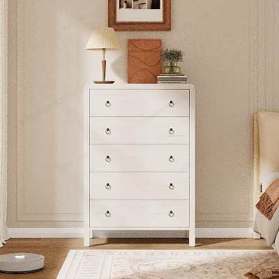 Nasitip Mid-Century Modern Drawer Dresser,Wooden Dresser Organizer for Living Room, Nursery, Entryway