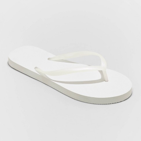 Women's Brynn Flip Flop Sandals - Shade & Shore™ White 12 : Target