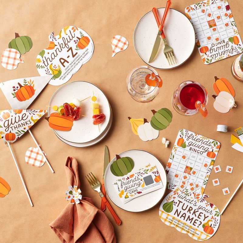Big Dot of Happiness Fall Friends Thanksgiving - DIY Shaped Friendsgiving Party Cut-Outs - 24 Count, 2 of 8