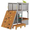 Racxily Kids Playhouse Outdoor, Wooden Play House Play Set for Kids¨C Large, Sturdy, Realistic Design with Lookout Post, Telescope and Climb Ramp - 4 of 4