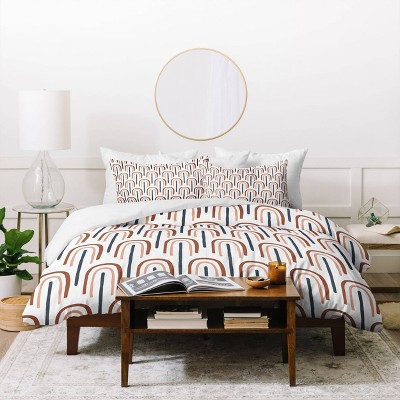 Emanuela Carratoni Modern Rainbow Pattern Duvet Set - Deny Designs