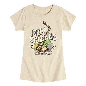 Girls' - Instant Message - New Orleans Fitted Short Sleeve Graphic T-Shirt - 1 of 4