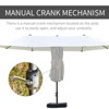Sapphtopaz Patio Umbrella Outdoor Large Umbrella Double Sided Waterproof Pool Umbrella with Crank for Garden, Beach, Pool - 2 of 4