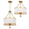 Crystorama Lighting Broche 3 - Light Chandelier in  Antique Gold - 4 of 4