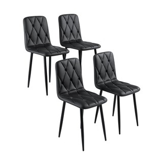 NicBex  Set of 4 Modern Dining Chairs with Cushion Seat and Sturdy Metal Legs,PU Dinner Chairs for Kitchen,Living Room - 1 of 4
