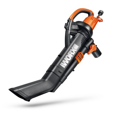 Worx WG509 350cfm / 18:1 - 12 Amp TRIVAC Blower / Mulcher / Vac,  Single-Lever Conversion, 2-Stage Metal Impeller, Variable Speed