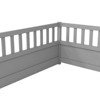 Kumasinova Twin/Full Size Bed Frame with Safety Rails,Montessori Floor Bed with an Opening,Wood Twin/Full Bed Frame with Headboard,Bed Frames for Kids - 4 of 4