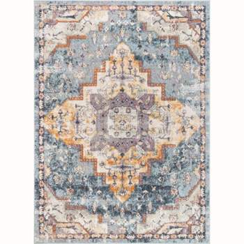 Well Woven Alma Vintage Floral Panel Area Rug