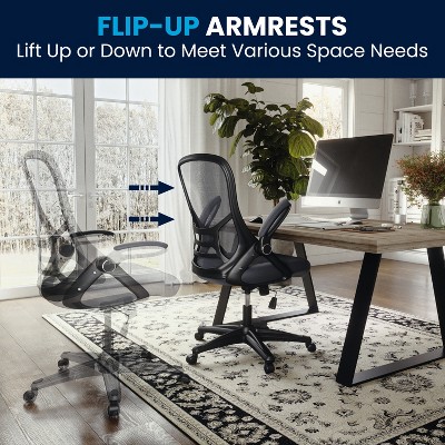 ErgoFlex Dark Gray Mesh Executive Swivel Chair with Adjustable Arms